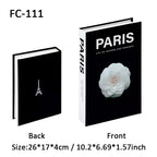 Open Luxury Fake Book Storage Box Home Decor Fashion Paris Decorative Books Interior Decoration Coffee Table Bedroom Ornaments