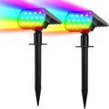 Solar Spot Lights Outdoor52 LED 3 Modes Solar Landscape Spotlights IP65 Waterproof Wall Lights for Walkway Yard Garden