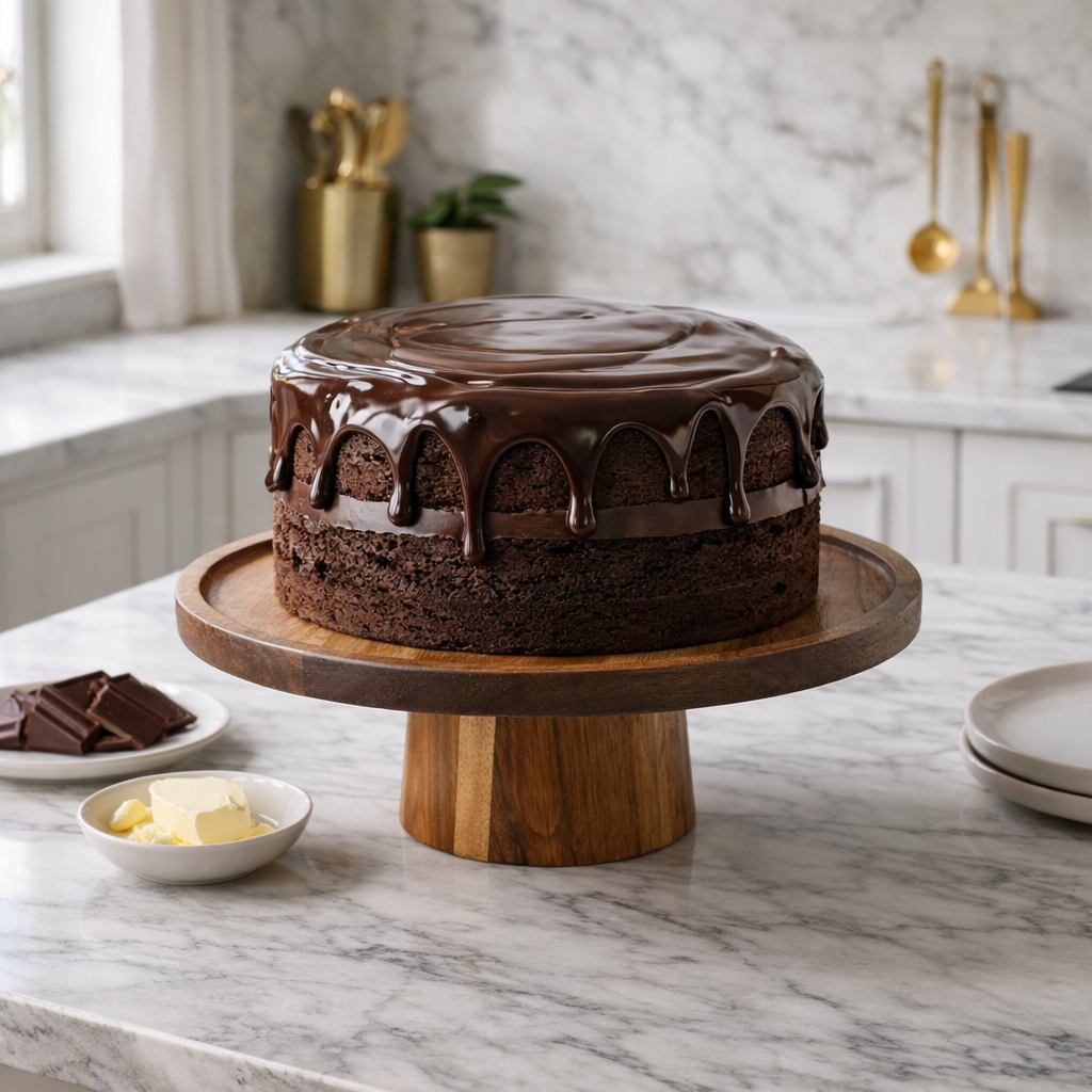 Tall Wooden Cake Stand for Cakes and Fruit Decorative - image 3