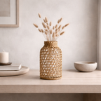 Decorative Glass Vase with Natural Fibre - image 5
