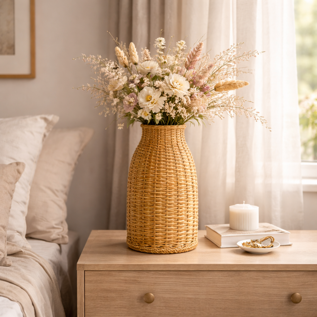 Decorative Natural Fibre Vase for Living Room and Table - image 4