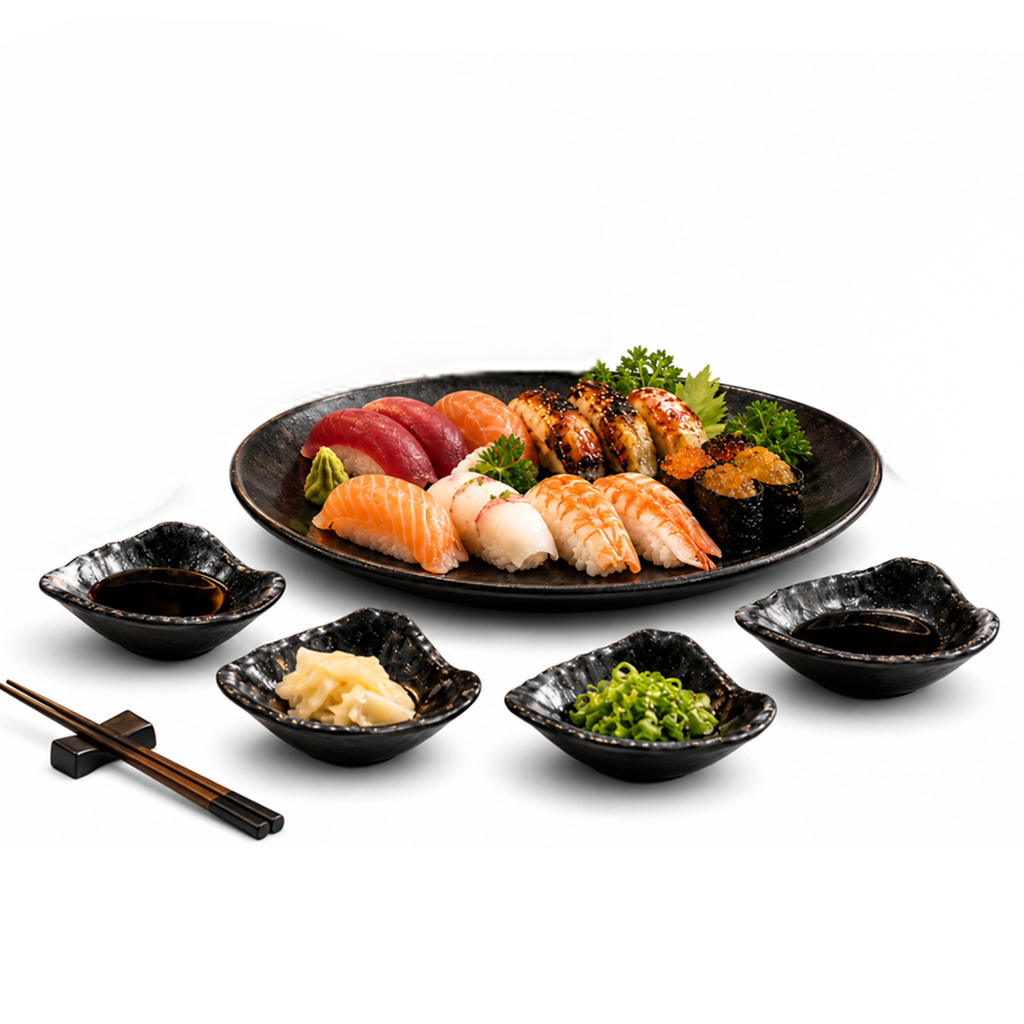 Japanese Ceramic Appetiser Dishes Set of 6