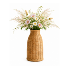 Decorative Natural Fibre Vase for Living Room and Table