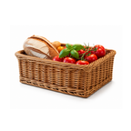 Rectangular Rattan Storage Basket for Home