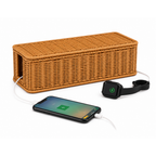 Rattan Cable and Wire Organiser for Desk and Office