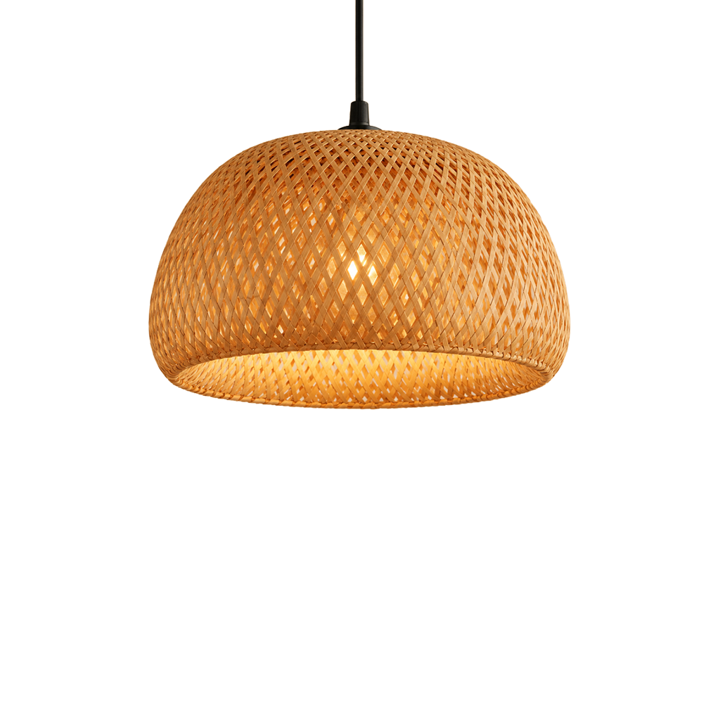 Woven Bamboo Pendant Lamp for Dining Room and Sophisticated Spaces – Saint-Tropez