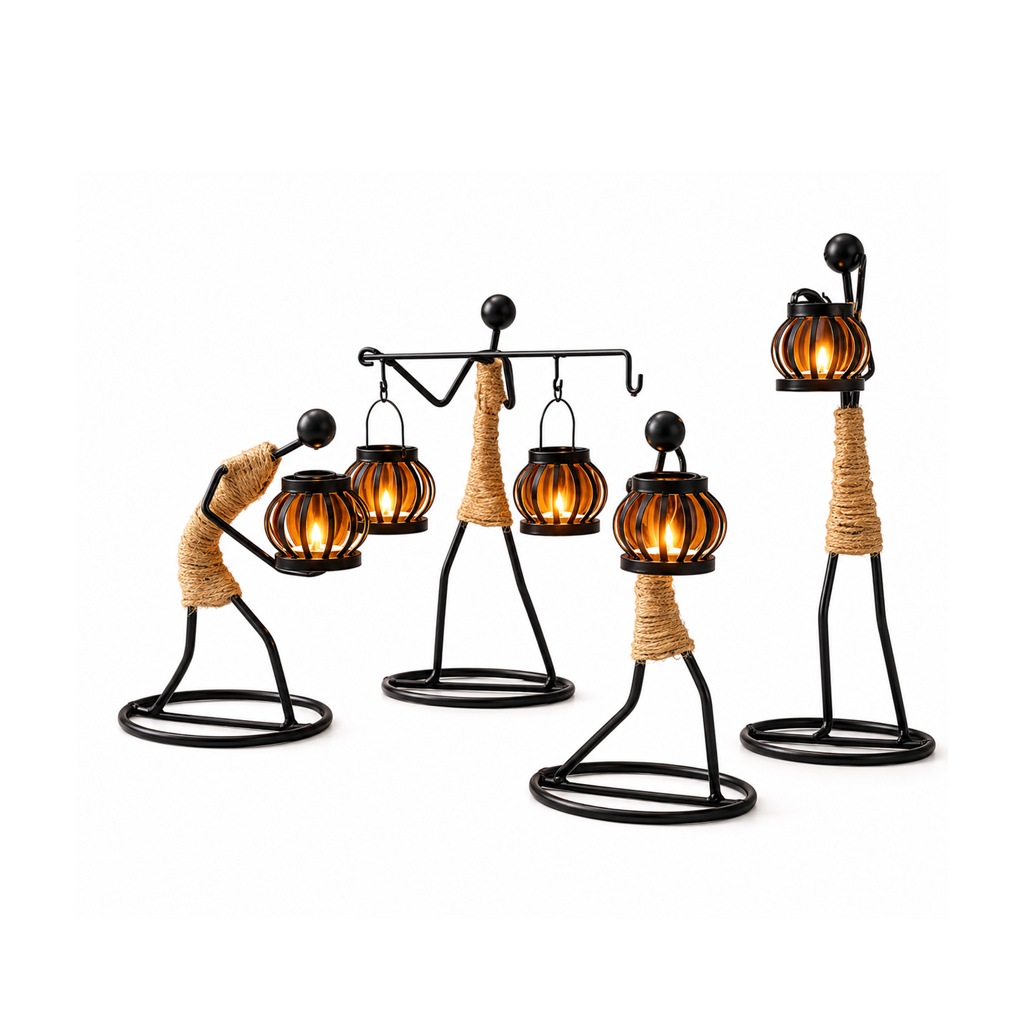 Decorative Candle Holder Sculpture for Living Room and Bedroom with Artistic Design